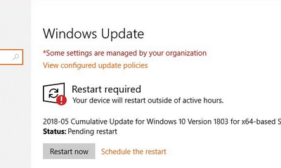 Windows 10 si blocca mentre carica – aggiornamento di maggio 2018 2018-05 KB4103721